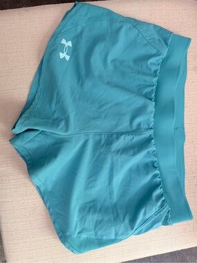 Under Armour Youth Large YLG Teal Running Shorts